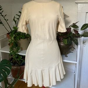 CINQ A SEPT Goat Leather AIMEE Dress